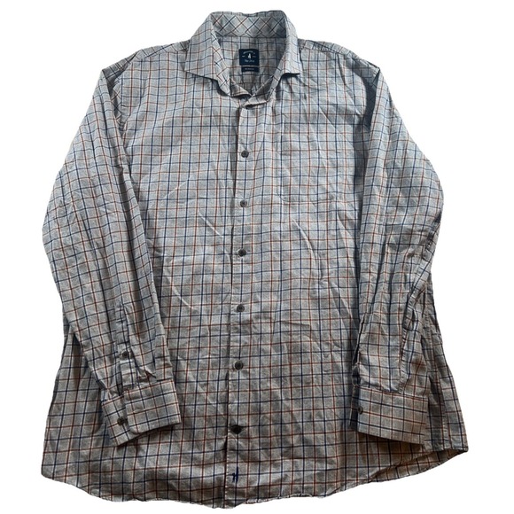 johnnie-O Other - Johnnie-O Top Shelf  Button Up Shirt Gray Men's XL Window‎ Pane